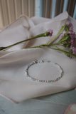 Aquamarin Perlenarmband Silber