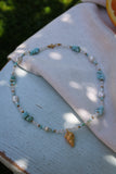Bunte Edelstein Halskette mit Larimar
