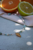 Bunte Edelstein Halskette mit Larimar