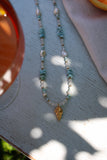 Bunte Edelstein Halskette mit Larimar