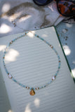 Bunte Edelstein Halskette mit Larimar II