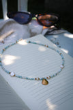 Bunte Edelstein Halskette mit Larimar II