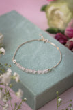 Rosenquarz Silberarmband