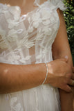 Aquamarin Perlenarmband Silber