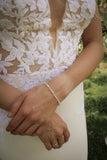 Rosenquarz Perlenarmband Silber