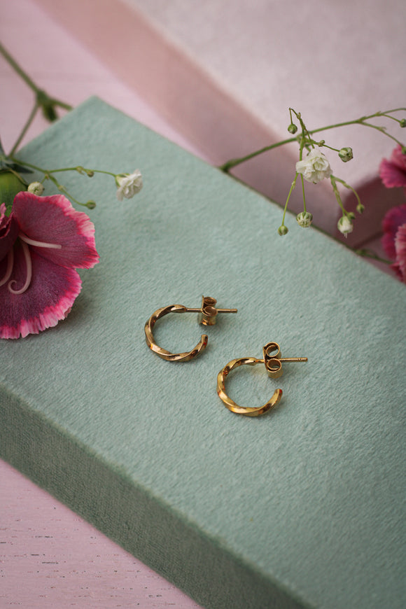 Creolen gekordelt vergoldet