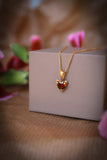 Granat Herzchen mit vergoldeter Kette