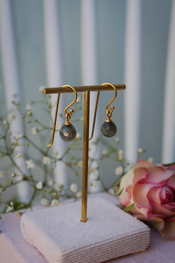 Labradorit Ohrringe vergoldet