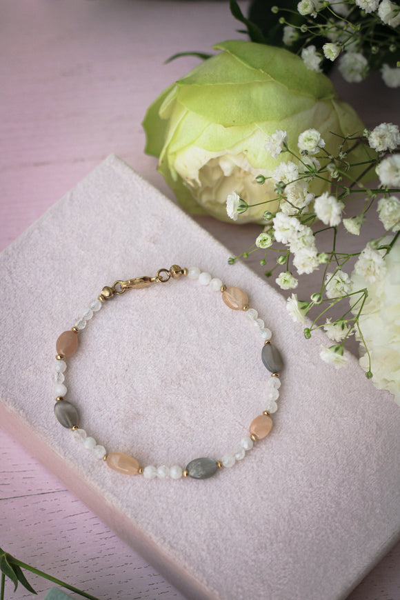 Mondstein Perlen Armband