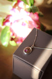 Granat und Rosa Turmalin mit Silberkette