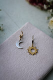 Sun & Moon Ohrringe Silber vergoldet