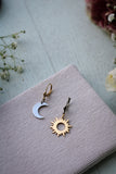 Sun & Moon Ohrringe Silber vergoldet